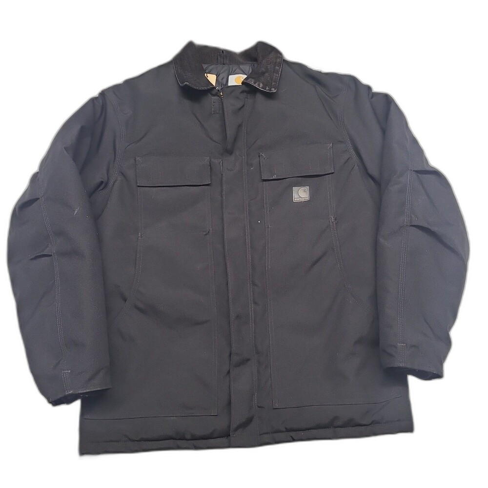 Vtg Carhartt C55 Yukon Extremes Arctic-Quilt Lined Chore Coat Corduroy Collar - Picture 1 of 12
